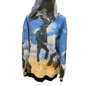 Graphic Hoodie with Cowboy Print